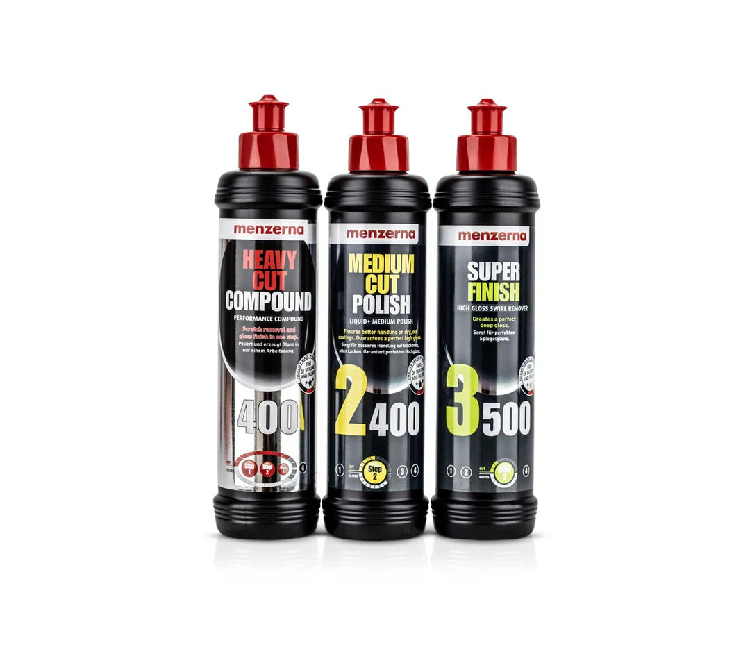 Menzerna 3 Step Polishing Kit - 250ml / 1L