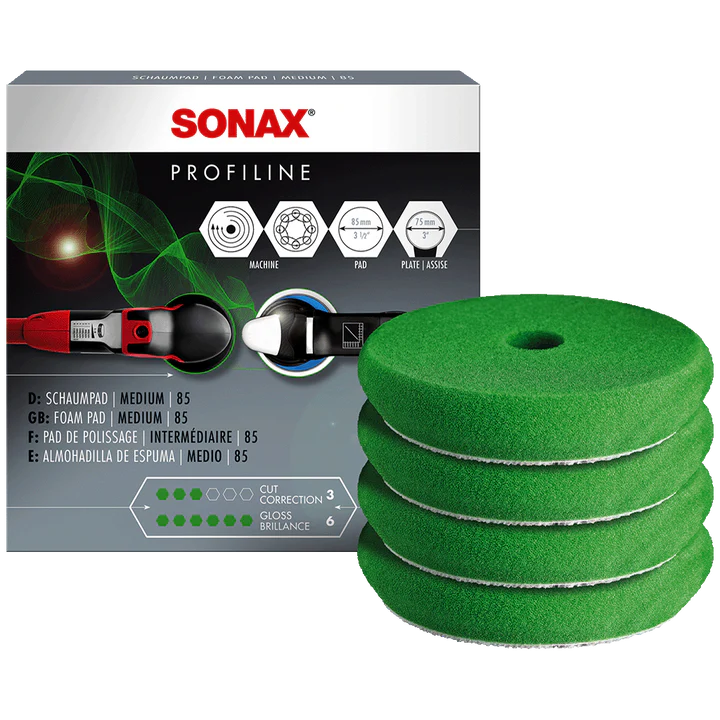 SONAX Polishingsponge green 160 (medium) 4Pk