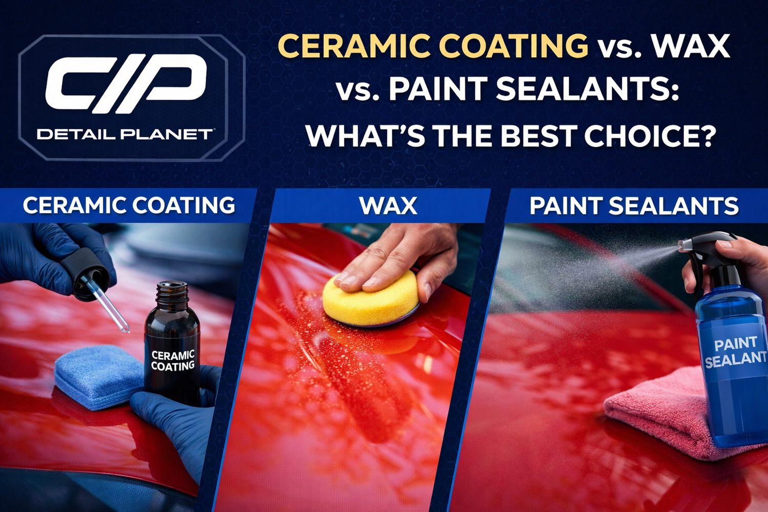 Ceramic Coating vs. Wax vs. Paint Sealants: What's the Best Choice?