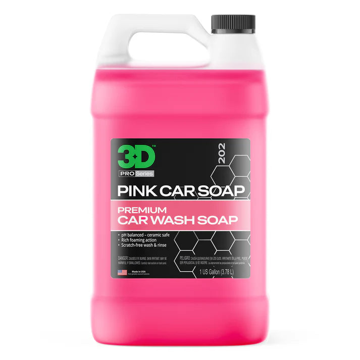 3D Pink Car Wash Soap 473ml/3.78L