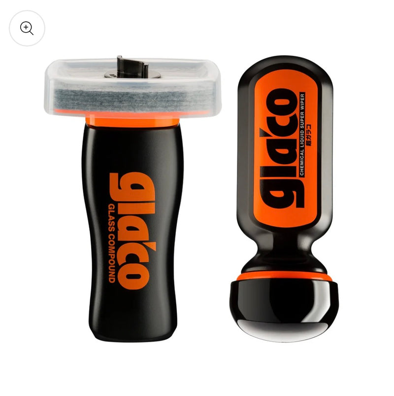 Soft99 | Ultra Glaco + Glass Compound Roll On Bundle | 12-Month Hydrophobic Glass Coating Kit