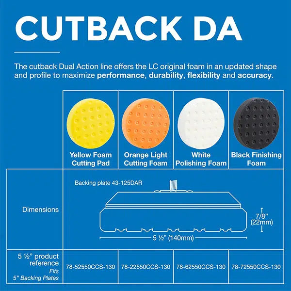 Lake Country - CCS Cutback D/A Yellow Cutting Foam Pad
